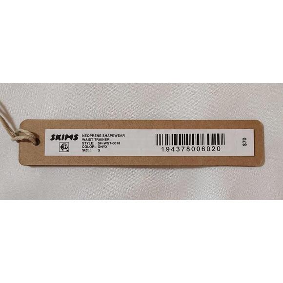 NWT Skims Neoprene Makeup Bag Sz Small 7x5 Onyx Embossed Pouch Clutch Shapewear - Picture 6 of 9